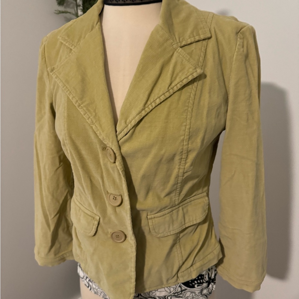 Women's Olive Corduroy Blazer